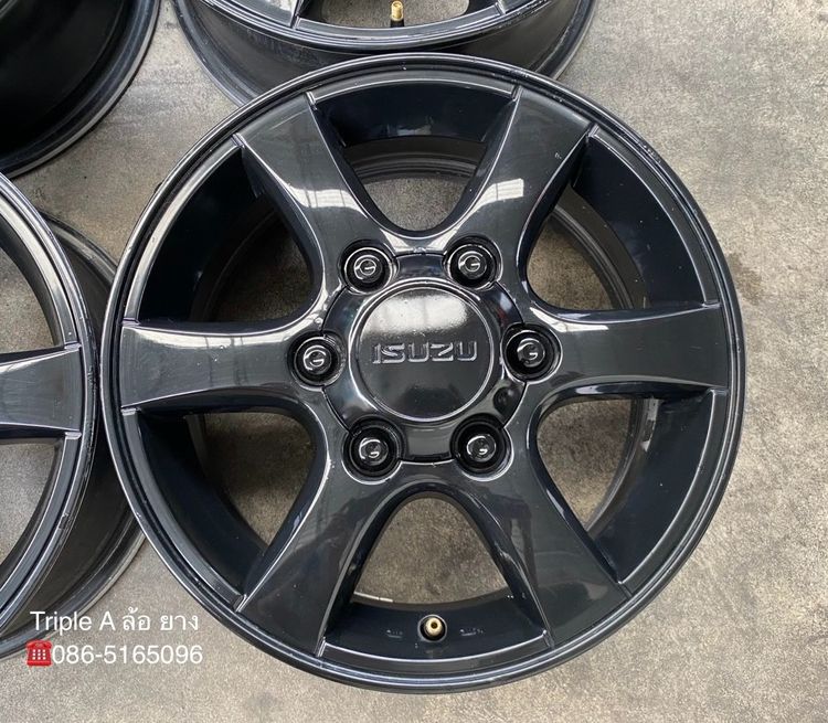 ✨ล้อแม็ก 6รู139✨ISUZU Patinum ขอบ 15 สีดำ รูปที่ 3