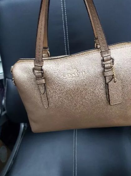 Coach แท้มือ2กระเป๋าCoach MINI  F50430 สี GOLD มือ2 สภาพดีพร้อมใช้งาน รูปที่ 6