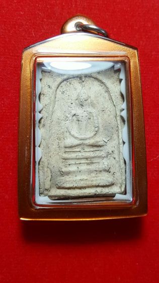 พระสมเด็จบางขุนพรหม พิมพ์ฐานแซม กรุใหม่ เนื้อขาวนวน พร้อมเลี่ยมเก่า