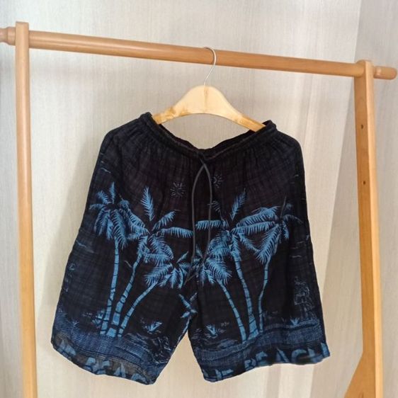 กางเกงลำลองขาสั้น กางเกงชายหาด กางเกงสบายๆลายต้นปาล์ม รูปที่ 3