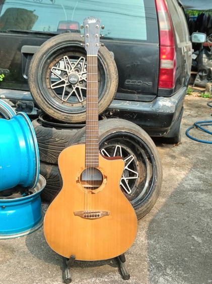 กีต้าร์โปร่ง Veelah V2-GAC ไม้หน้าแท้ -Transacoustic DOUBLE
