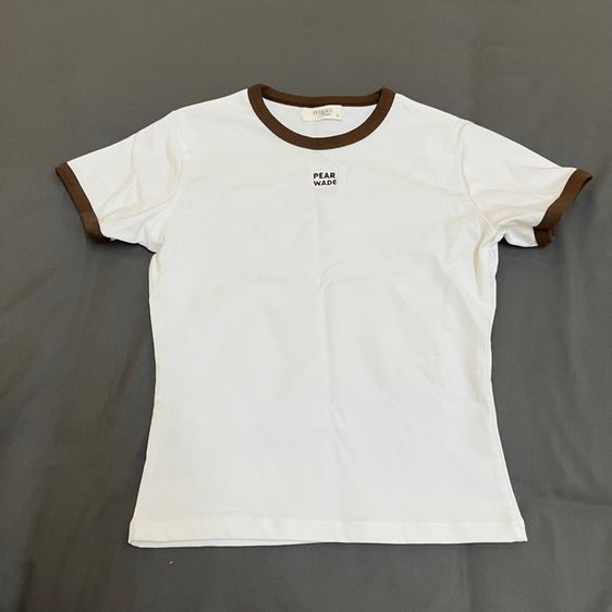 เสื้อยืดคอกลม ขอบตัดสี