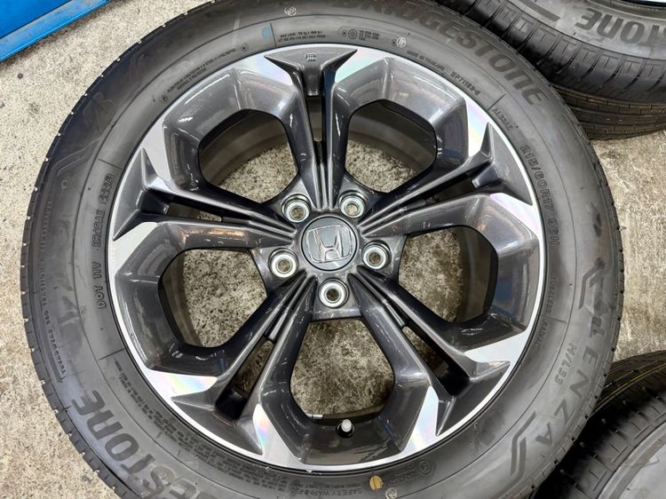ล้อแม็ก HONDA HRV ขอบ 17” ถอดป้ายแดง ยาง BRIDGESTONE 215-60R17 ปี 25 สีเส้นตุ่มหน้ายางยังอยู่ครบ รูปที่ 7