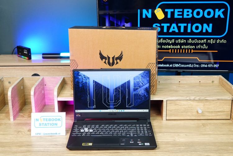 Asus TUF Gaming F15 i5-10300H Ram8 GTX1650(4GB) SSD512GB จอ15.6 FHD 144Hz สเปคเกมมิ่ง คีย์บอร์ดไฟRGB ดีไซน์ฝาหลังสุดเท่ เครื่องพร้อมใช้งาน ส รูปที่ 2