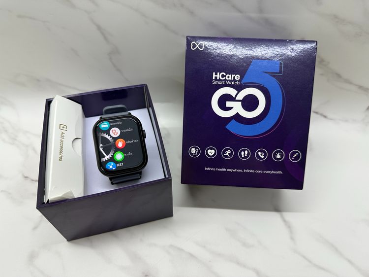 พลาสติก ดำ ขาย นาฬิกา HCare Go 5 Smart Watch Black มือสอง