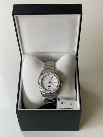 GUCCI Dive 40 mm White Dial Women's Quartz Watch YA136302 รูปที่ 2