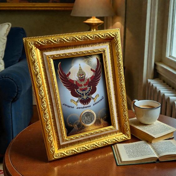 เหรียญครุฑ2517 ใส่กรอบรูปขนาด7x9นิ้ว รูปที่ 10