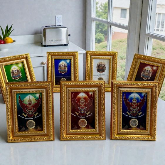 เหรียญครุฑ2517 ใส่กรอบรูปขนาด7x9นิ้ว รูปที่ 2