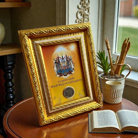 เหรียญครุฑ2517 ใส่กรอบรูปขนาด7x9นิ้ว รูปที่ 15