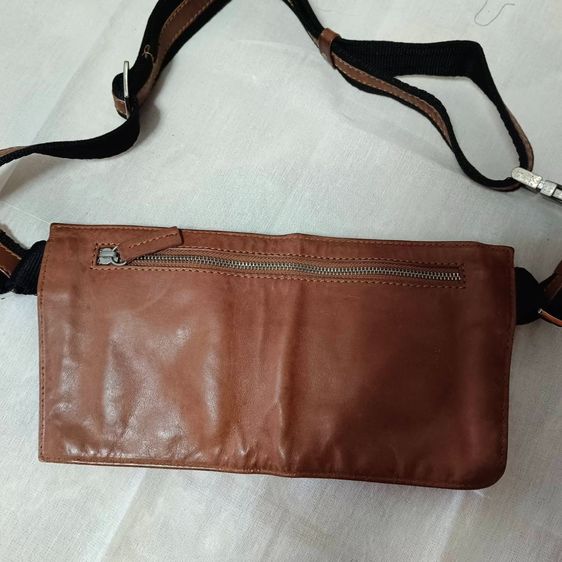 หนังแท้ ชาย น้ำตาล shoulder bag หนังวัวแท้