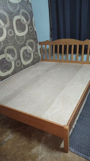 เตียงไม้ 5 ฟุตและ ที่นอน รูปที่ 2