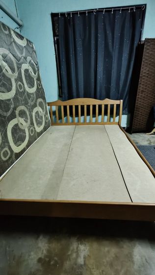 เตียงไม้ 5 ฟุตและ ที่นอน รูปที่ 3