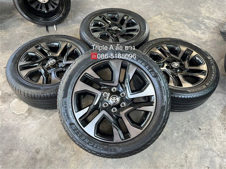 Enkai อะลูมิเนียมอัลลอย 20" ✨ล้อแม็ก✨Toyota Fortuner GR Sport ขอบ 20 สีดำหน้าชา พร้อมยาง 265-50-20 Michelin🌟ปลายปี 23🌟