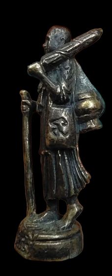 พระสีวะลีเนื้อทองเหลืองเก่า ตอกโค๊ตนะที่ย่าม ไม่ทราบที่ รูปที่ 3