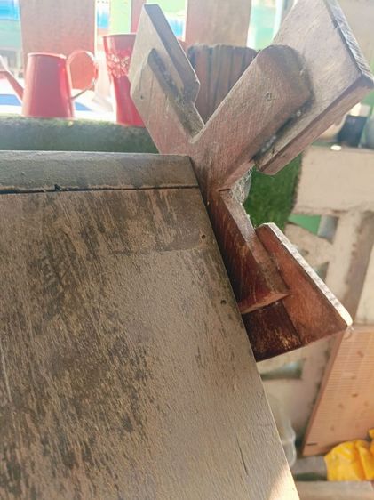 กังหันลม งานเก่าวินเทจ ไม้จริง หนักมาก กังหันหมุนได้ด้วยมือ รูปที่ 8