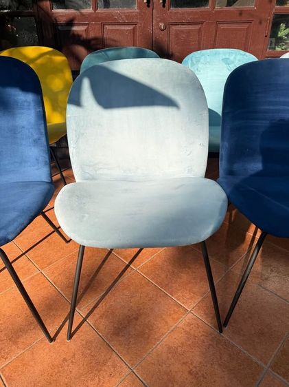 Luxury Velvet Dining Room Chairs Set of 8 Premium quality เก้าอี้รับประทานอาหาร รูปที่ 6