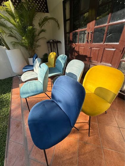 Luxury Velvet Dining Room Chairs Set of 8 Premium quality เก้าอี้รับประทานอาหาร รูปที่ 10