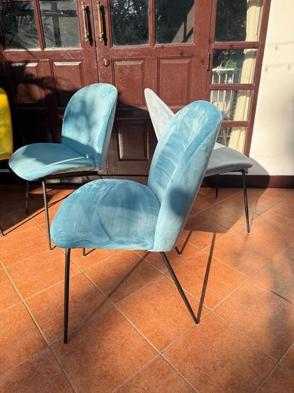 Luxury Velvet Dining Room Chairs Set of 8 Premium quality เก้าอี้รับประทานอาหาร รูปที่ 3