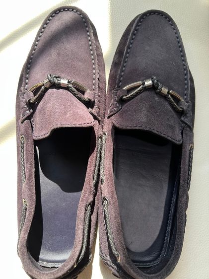 รองเท้าหนังกลับLouis Vuitton  Louis Vuitton Oxford Blue Suede Braid Knot รูปที่ 3