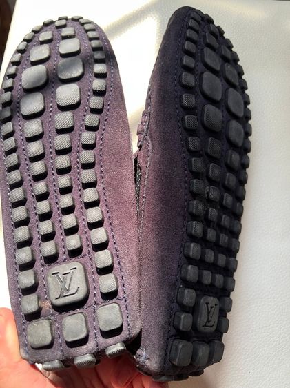 รองเท้าหนังกลับLouis Vuitton  Louis Vuitton Oxford Blue Suede Braid Knot รูปที่ 2