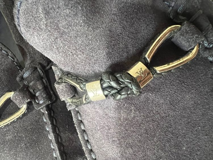 รองเท้าหนังกลับLouis Vuitton  Louis Vuitton Oxford Blue Suede Braid Knot รูปที่ 4