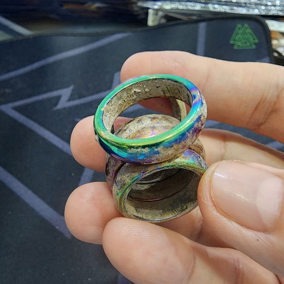 แหวนเหล็กไหลสายรุ้ง กรุลําพูน ส่งฟรีทั่วประเทศ รูปที่ 6