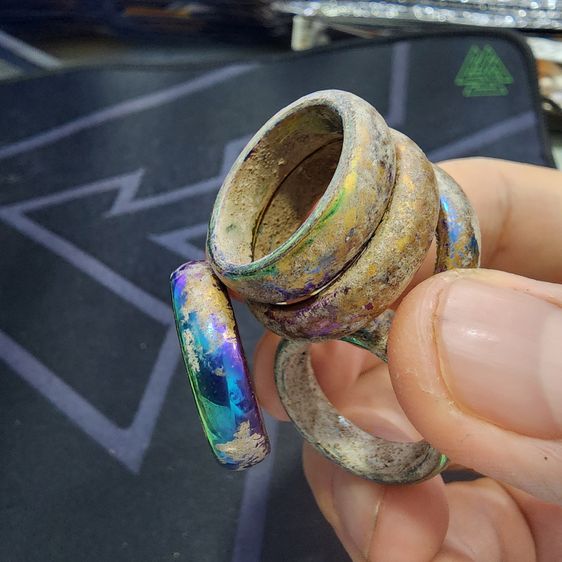 แหวนเหล็กไหลสายรุ้ง กรุลําพูน ส่งฟรีทั่วประเทศ รูปที่ 5