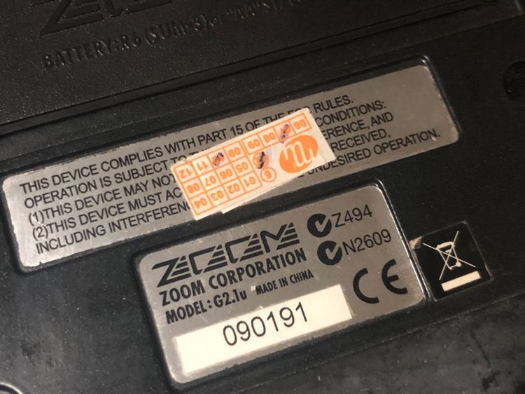 เอฟเฟคกีตาร์ ZOOM G2.1u ใช้งานปกติ รูปที่ 3