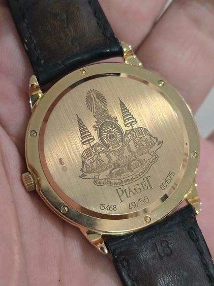 Rare PIAGET CHRONOMETER White Dial Ref.15468 Limited 49 50 18k Rose Gold หน้าปัดขาว หลักเลขไทย ตัวเรือนทองคำแท้ 18k  รูปที่ 7