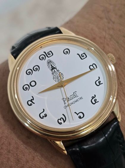 Rare PIAGET CHRONOMETER White Dial Ref.15468 Limited 49 50 18k Rose Gold หน้าปัดขาว หลักเลขไทย ตัวเรือนทองคำแท้ 18k  รูปที่ 2