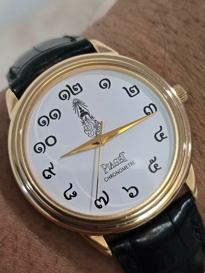 Rare PIAGET CHRONOMETER White Dial Ref.15468 Limited 49 50 18k Rose Gold หน้าปัดขาว หลักเลขไทย ตัวเรือนทองคำแท้ 18k  รูปที่ 6