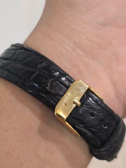 นาฬิกา Omega Bumper 14k Solid Gold Circa 1950s ฝาหลังสลักวาระพิเศษ วงวินาทีรางรถไฟ (Railtrack) หน้าปัดขาว หลักพีระมิดอารบิก ตัวเรือนทองคำ14k รูปที่ 13