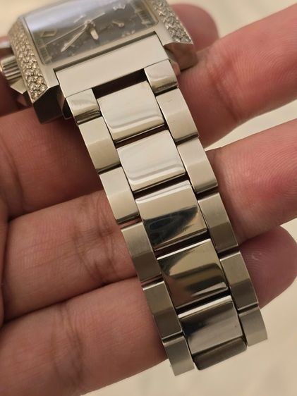 นาฬิกา A LE MARQUAND GENEVE  Black Dial Factory Diamond CHRONOGRAPH ขอบเพชรแท้64เม็ดจากโรงงานเดิม หน้าปัดดำ มีวันที่ กระจกSAPPHIRE CRYSTAL  รูปที่ 11