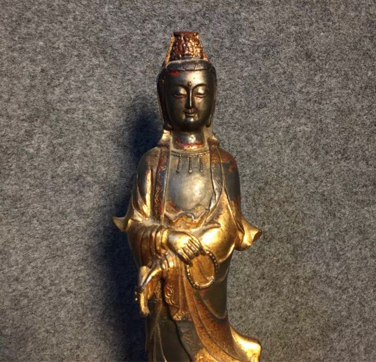 ✨เทวรูปพระโพธิสัตว์กวนอิมเนื้อสัมฤทธิ์