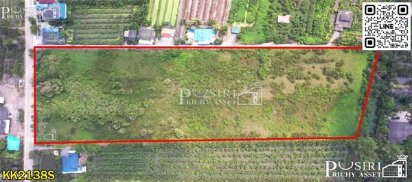 ขายที่ 18 ไร่ ติดถนนเส้นวัดคลองตัน ที่สวยสี่เหลี่ยมสวย หน้ากว้างติดถนนถึง 100 เมตร ด้านหลังติดคลอง บรรยากาศดี - KK2138S รูปที่ 2