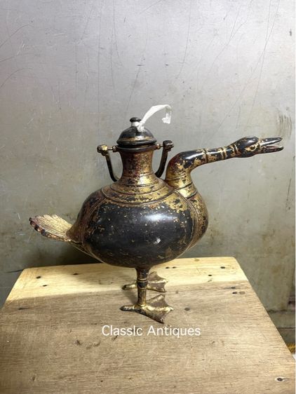 กาน้ำชา นก ทองเหลือง สะสมA2 รูปที่ 6