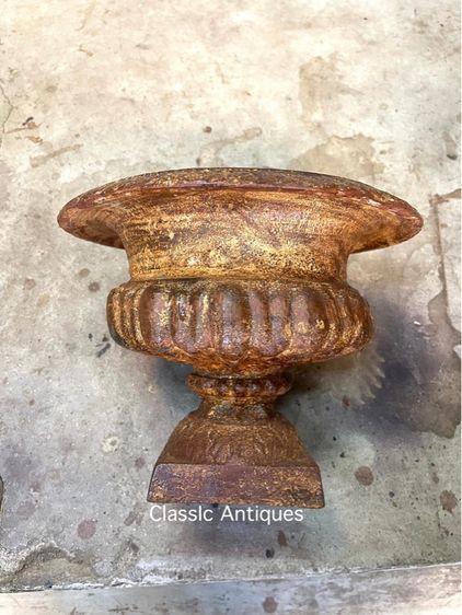 กระถาง หลุยส์เหล็กหล่อ ใบกลาง สะสม รูปที่ 8