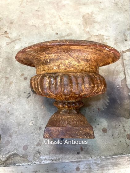 กระถาง หลุยส์เหล็กหล่อ ใบกลาง สะสม รูปที่ 10