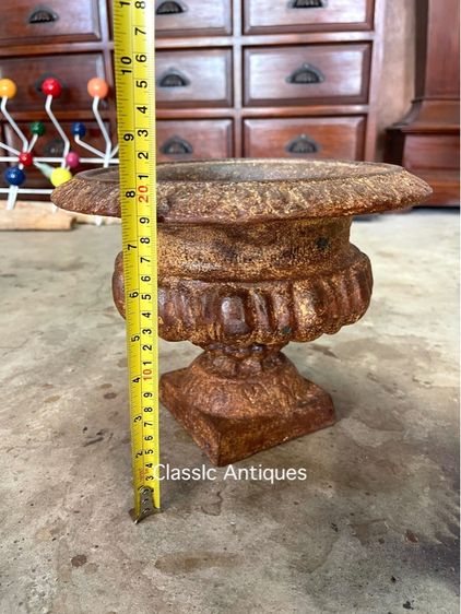 กระถาง หลุยส์เหล็กหล่อ ใบกลาง สะสม รูปที่ 12