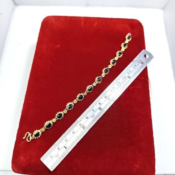 🔖สร้อยข้อมือสีทอง พลอยนิลแท้ ของจริงสวยมาก รูปที่ 5