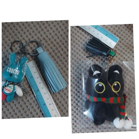 พวงกุญแจพู่ หนังวัวแท้ งาน handmade  รูปที่ 18