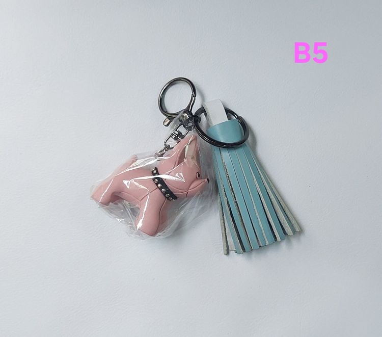 พวงกุญแจพู่ หนังวัวแท้ งาน handmade  รูปที่ 12