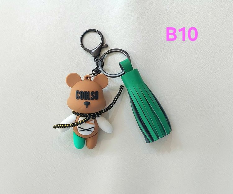 พวงกุญแจพู่ หนังวัวแท้ งาน handmade  รูปที่ 17