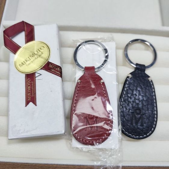 🔖พวงกุญแจหนัง Mikimoto แท้ ของจริงสวยมาก งานจากญี่ปุ่น รูปที่ 8