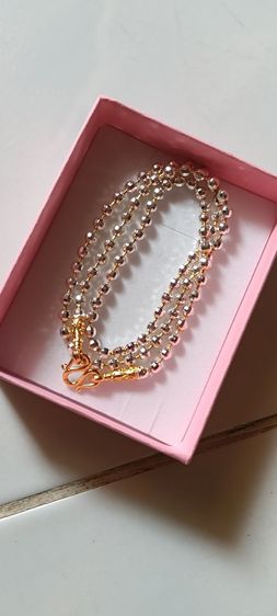 สร้อยคอทองคำขาว 24kงานจิวไม่ลอกไม่ดำ รูปที่ 15