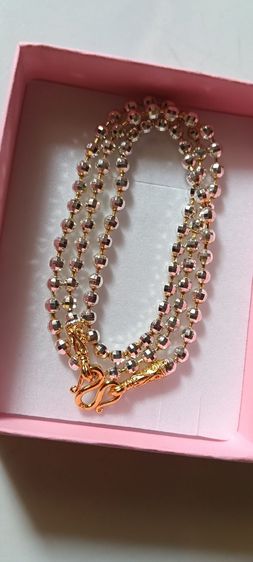 สร้อยคอทองคำขาว 24kงานจิวไม่ลอกไม่ดำ รูปที่ 4