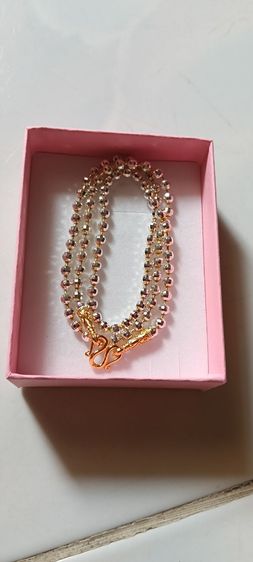 สร้อยคอทองคำขาว 24kงานจิวไม่ลอกไม่ดำ รูปที่ 16