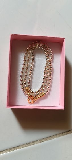 สร้อยคอทองคำขาว 24kงานจิวไม่ลอกไม่ดำ รูปที่ 5