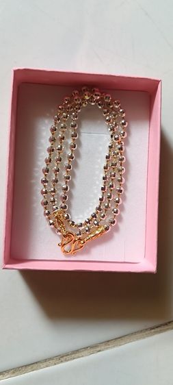 สร้อยคอทองคำขาว 24kงานจิวไม่ลอกไม่ดำ รูปที่ 8