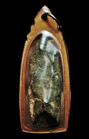 พระว่านหน้าเงิน องค์พระเนื้อว่านด้านหน้าเป็นเงินเลี่ยมกรอบเก่าค่ะ รูปที่ 3